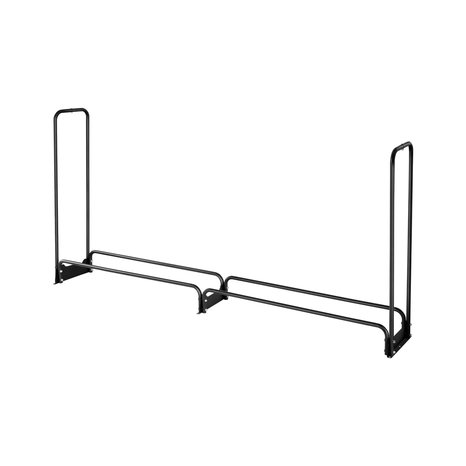 Firewood Rack With Waterproof Cover, 8 Ft Outdoor Firewood Holder, 1/2 Cord Storage Metal Log Holder, 660lb Max Weight Capacity, Top Covered, Powder-Coated Wood Storage Rack For Fireplace Deck_maomaolike.com